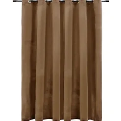 vidaXL - Gordijn - Beige - Fluweel