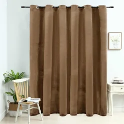 vidaXL - Gordijn - Beige - Fluweel