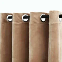 vidaXL - Gordijn - Beige - Fluweel