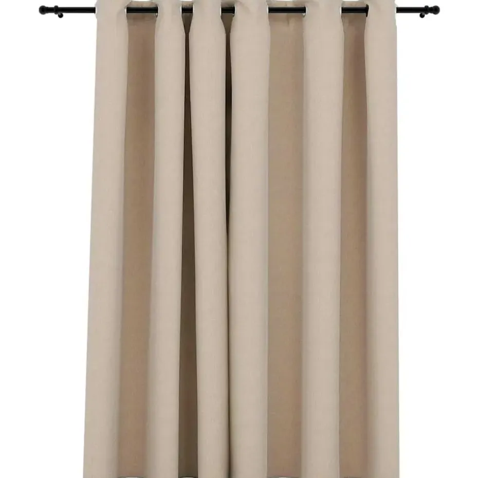 vidaXL - Gordijn - Beige - Stof - 290 x 245 cm
