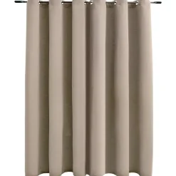 vidaXL - Gordijn - Beige - Stof