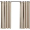 vidaXL - Gordijn - Beige - Stof - 140 x 175 cm - 2 stuks