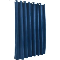 vidaXL - Gordijn - Blauw - Fluweel