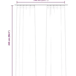 vidaXL - Gordijn - Blauw - Fluweel - 140 x 245 cm - 2 stuks