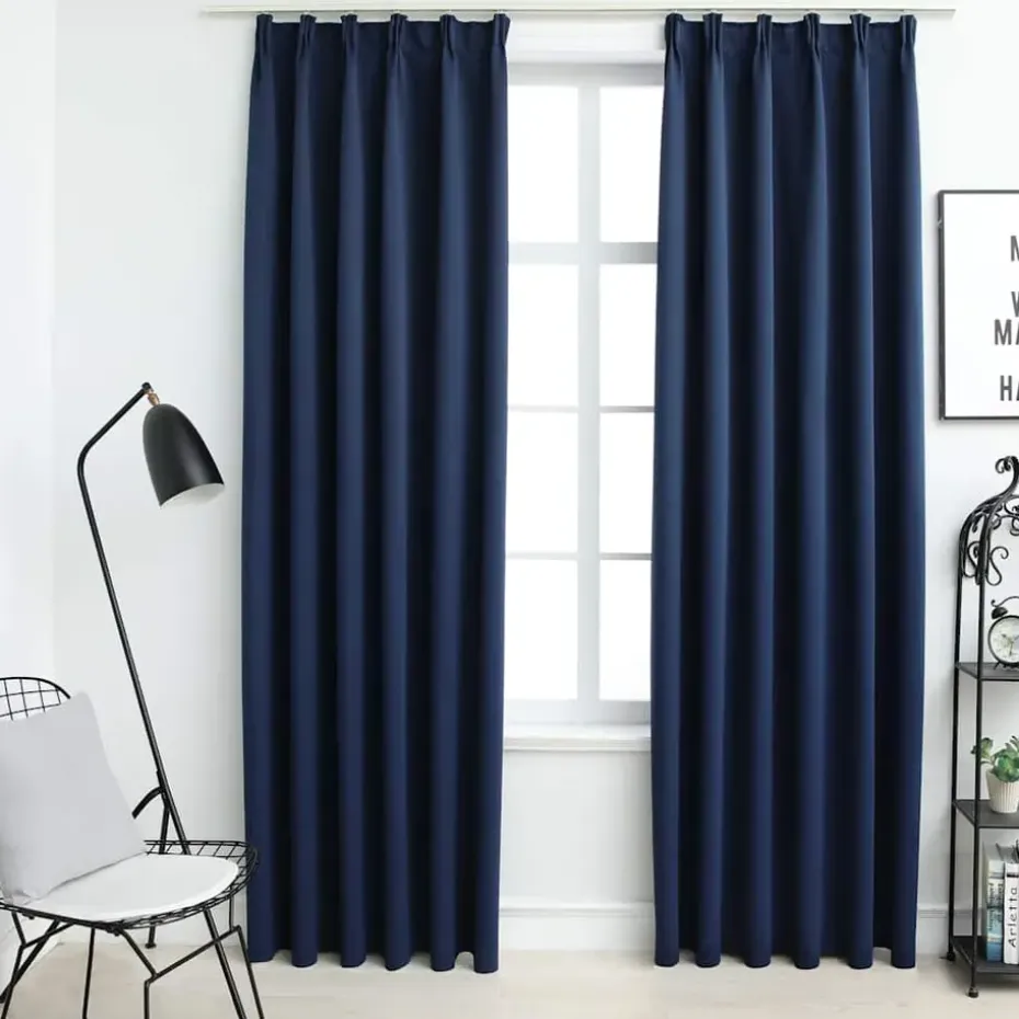 vidaXL - Gordijn - Blauw - Stof - 140 x 225 cm