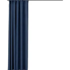 vidaXL - Gordijn - Blauw - Stof