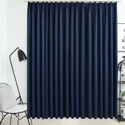 vidaXL - Gordijn - Blauw - Stof