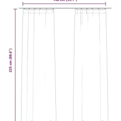 vidaXL - Gordijn - Crème - Fluweel - 140 x 225 cm - 2 stuks