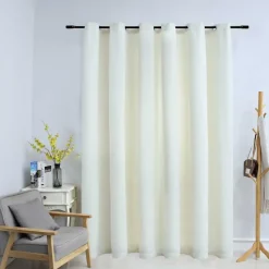 vidaXL - Gordijn - Crème - Fluweel