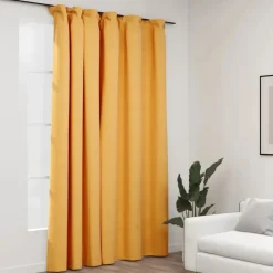 vidaXL - Gordijn - Geel - Stof