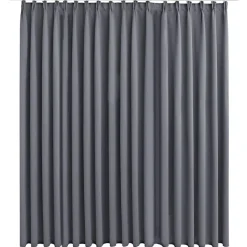 vidaXL - Gordijn - Grijs - Stof