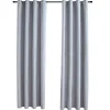 vidaXL - Gordijn - Grijs - Stof - 140 x 245 cm - 2 stuks