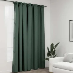vidaXL - Gordijn - Groen - Stof