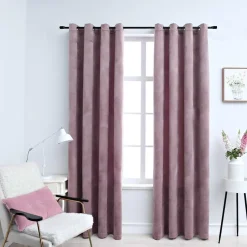 vidaXL - Gordijn - Roze - Fluweel - 140 x 245 cm - 2 stuks