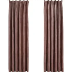 vidaXL - Gordijn - Roze - Fluweel