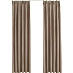 vidaXL - Gordijn - Taupe - Stof - 140 x 245 cm - 2 stuks