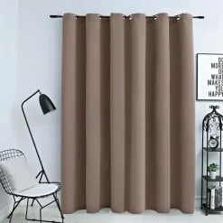 vidaXL - Gordijn - Taupe - Stof