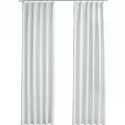 vidaXL - Gordijn - Wit - Stof - 140 x 175 cm - 2 stuks