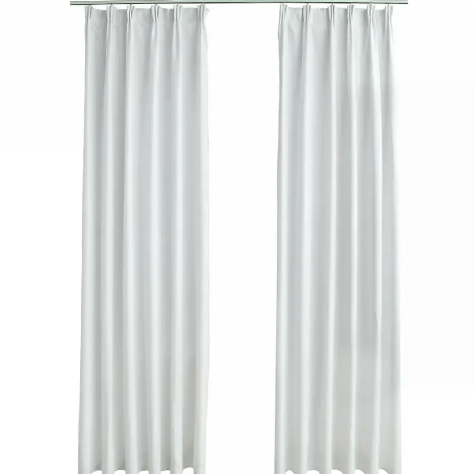 vidaXL - Gordijn - Wit - Stof - 140 x 175 cm - 2 stuks