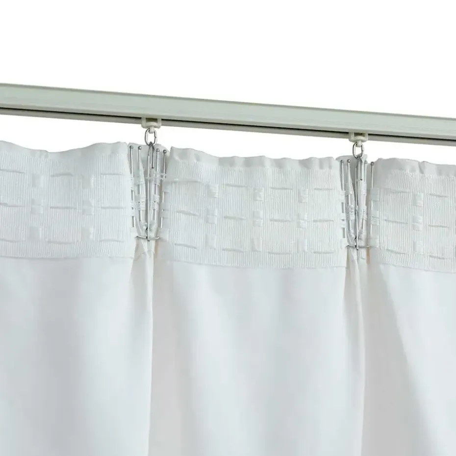 vidaXL - Gordijn - Wit - Stof - 140 x 175 cm - 2 stuks