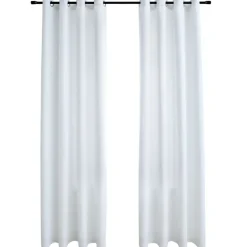 vidaXL - Gordijn - Wit - Stof - 140 x 175 cm - 2 stuks