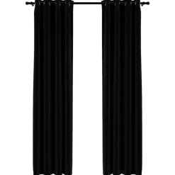 vidaXL - Gordijn - Zwart - Stof - 140 x 245 cm - 2 stuks