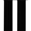 vidaXL - Gordijn - Zwart - Stof - 140 x 245 cm - 2 stuks