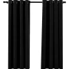 vidaXL - Gordijn - Zwart - Stof - 140 x 175 cm - 2 stuks