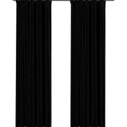 vidaXL - Gordijn - Zwart - Stof - 140 x 225 cm - 2 stuks