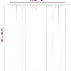 vidaXL - Gordijn - Zwart - Stof