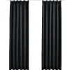 vidaXL - Gordijn - Zwart - Stof - 140 x 225 cm