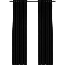vidaXL - Gordijn - Zwart - Stof - 140 x 225 cm - 2 stuks