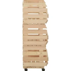 vidaXL - Groentetrolley - Bruin - Grenenhout - 57 x 30 x 80 cm