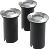 vidaXL - Grondspot - Zilver - Aluminium - 3 stuks