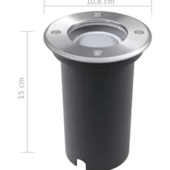 vidaXL - Grondspot - Zilver - Aluminium - 3 stuks