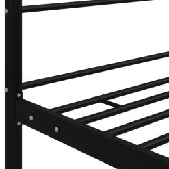 vidaXL - Hemelbedframe met latten - Zwart - Metaal - 120x200 cm