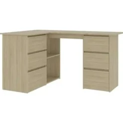 vidaXL - Hoekbureau - Bruin - Bewerkt hout