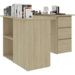 vidaXL - Hoekbureau - Bruin - Bewerkt hout