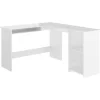 vidaXL - Hoekbureau - Wit - Bewerkt hout