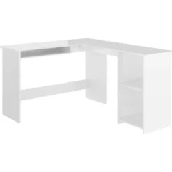 vidaXL - Hoekbureau - Wit - Bewerkt hout