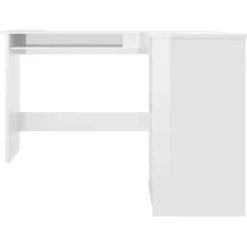 vidaXL - Hoekbureau - Wit - Bewerkt hout