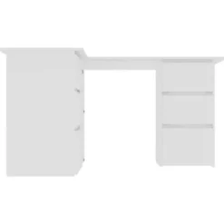 vidaXL - Hoekbureau - Wit - Bewerkt hout