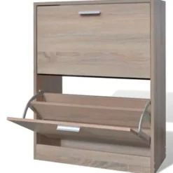 vidaXL - Houten Schoenenkast - Bruin - Hout