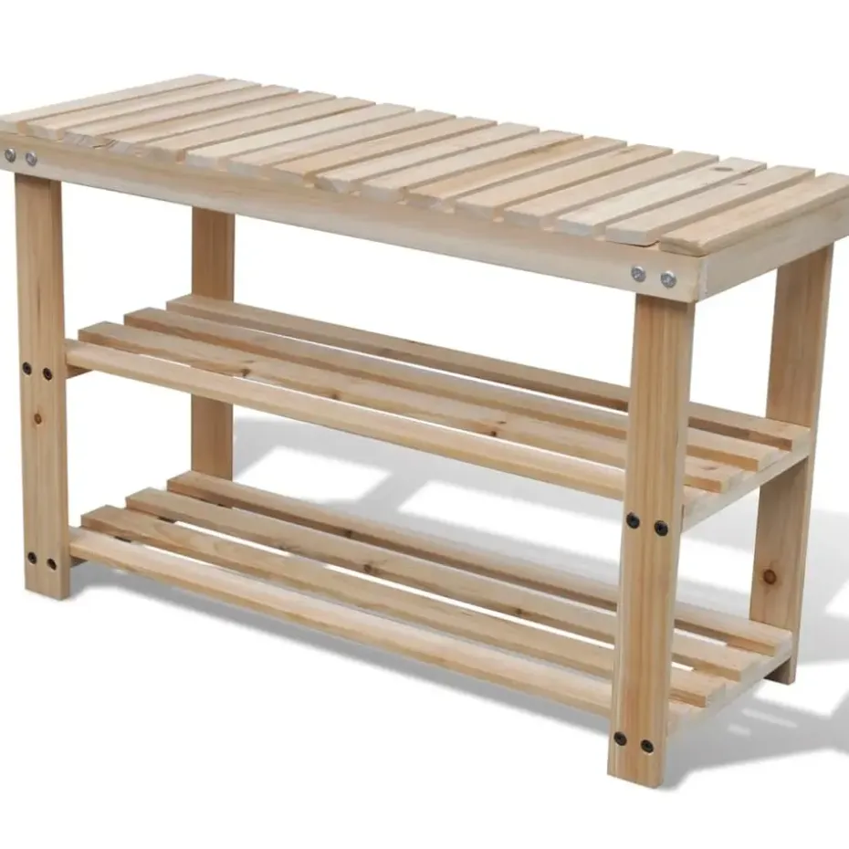 vidaXL - Houten Schoenenkast - Bruin - Hout