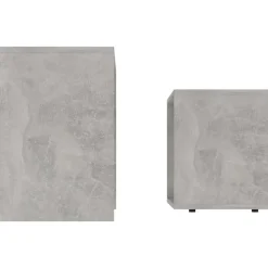 vidaXL - In Elkaar Passend Tafeltje - Grijs - Bewerkt hout