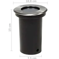 vidaXL - Inbouw Tuinlamp - Zilver - Aluminium - 3 stuks