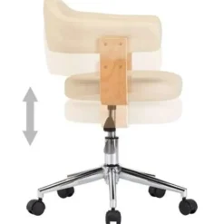 vidaXL - Kantoorstoel - Crème - Kunstleer