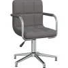 vidaXL - Kantoorstoel - Grijs - Stof