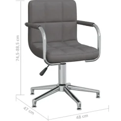 vidaXL - Kantoorstoel - Grijs - Stof