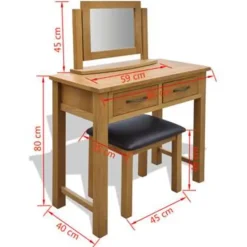 vidaXL - Kaptafel - Bruin - Hout